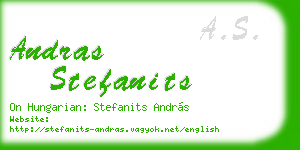 andras stefanits business card